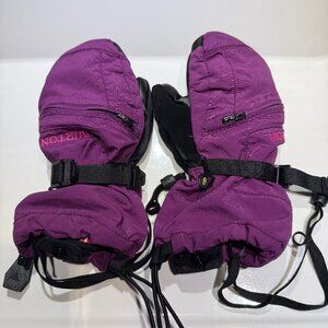 Burton Snowboard Mittens with Front Zippers | Girls Purple Small
